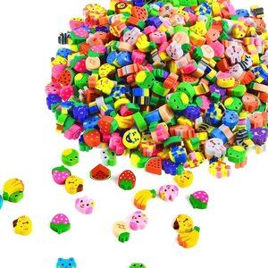 10 PCS Mini Fun Erasers for Kids Bulk